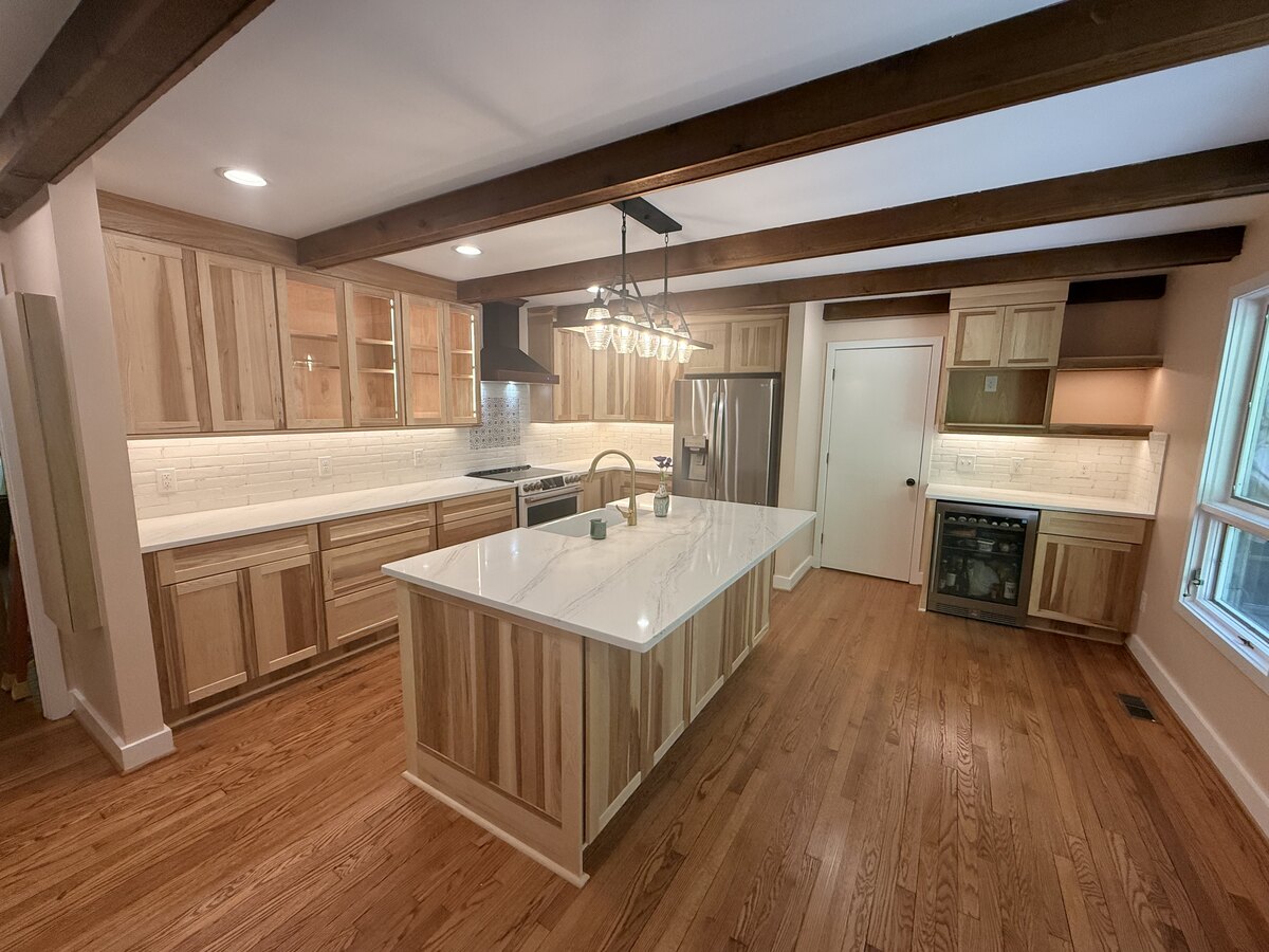 Chapel Hill Farmhouse Kitchen With Layered Lighting