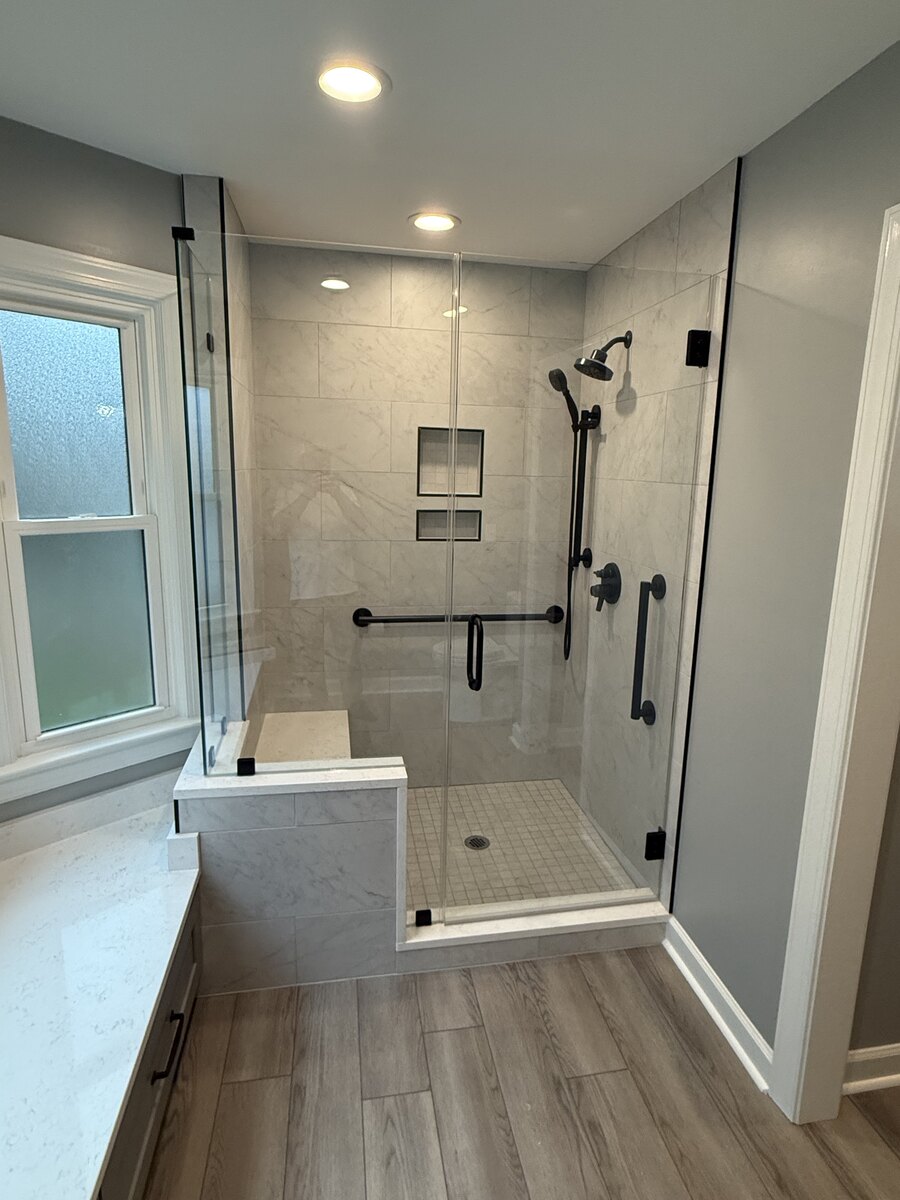 Accessible Bathroom Renovation With Custom Shower Bench